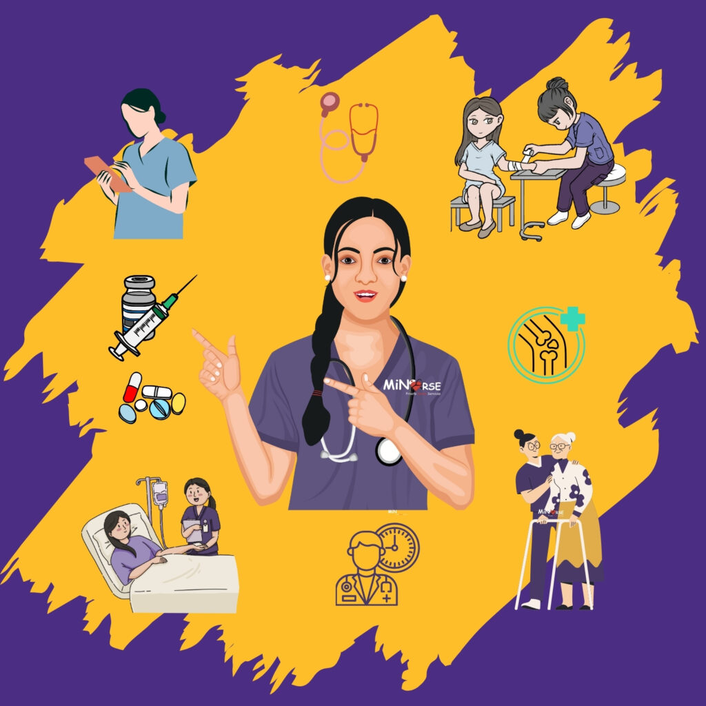 Private nurse providing 24/7 home care for elderly in Kuala Lumpur